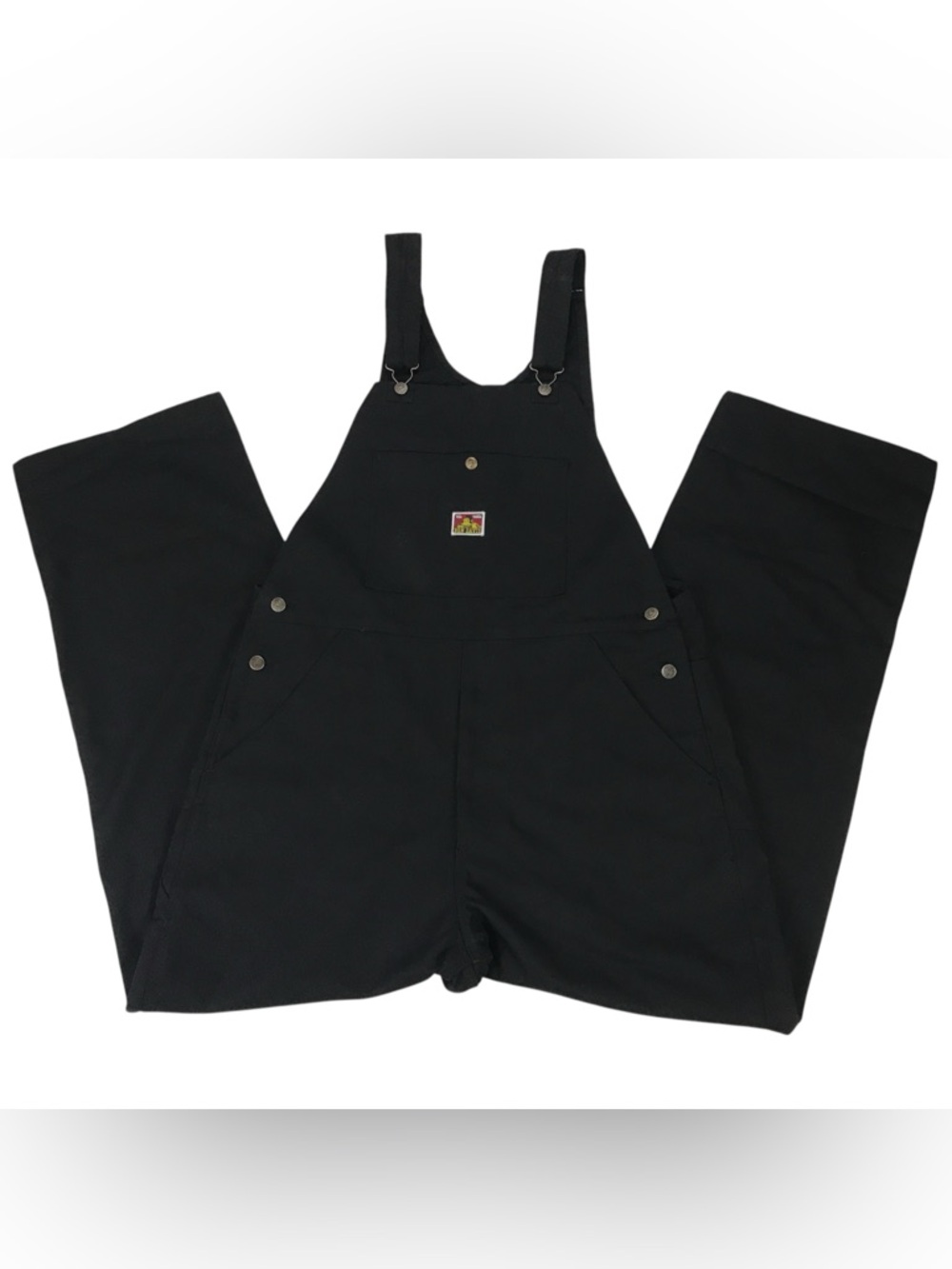 Vintage Ben Davis Overalls Mens 42 Black Bib Carpenter Unlined Canvas Work BNWT!